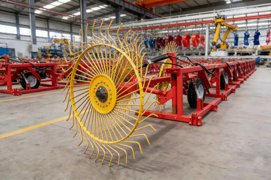 9FZ-2.0 Hydraulic Folding Finger Wheel Tedder (3-Wheel)